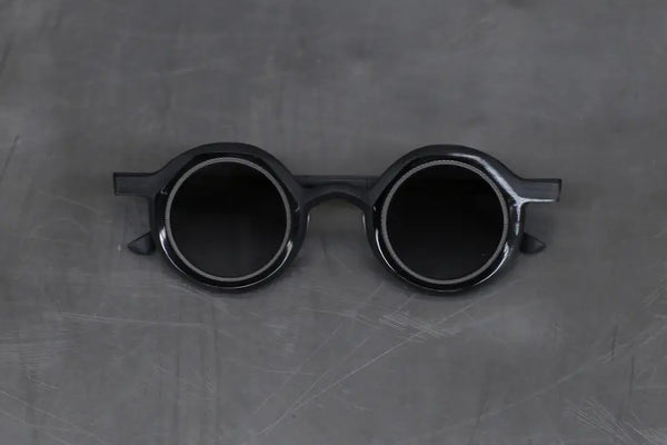 Rigards RG1062 series titanium alloy natural horn glasses RG-RG1062-HBKSHP black and white frame dark gray lenses